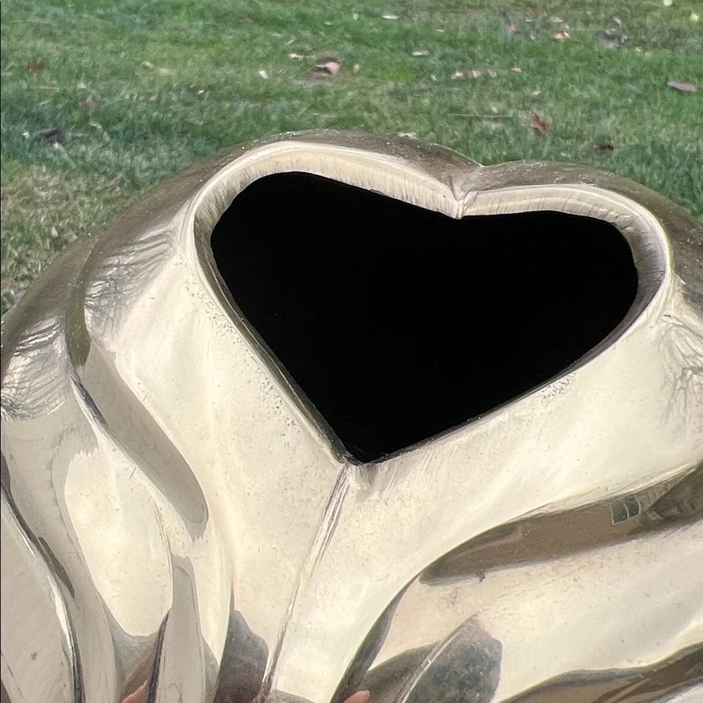 Vintage Gold Solid Brass Art Deco Vase Planter